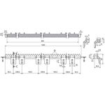 Cremaliera cu insertie metalica, pentru porti culisante,1 metru, BFT CP