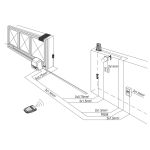 Kit automatizare poarta culisanta max.1000kg, BFT ARES ULTRA BT B1000 cu 4 cremaliere