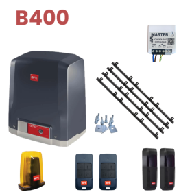 Kit automatizare poarta culisanta max.400kg, BFT Deimos ULTRA BT KIT B400 + 4 cremaliere teflonate + Releu Wi-Fi