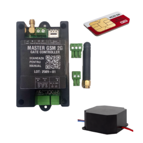 Modul GSM 2G cu SIM si sursa de alimentare inclusa – Control acces telefonic pentru porti si bariere prin SMS/Apel